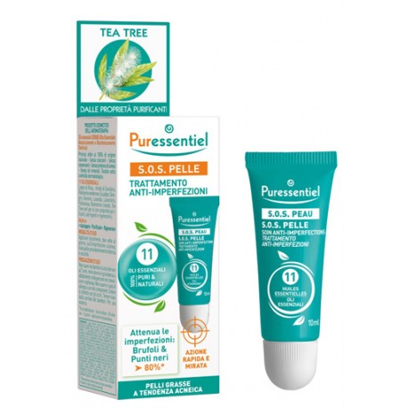 Puressentiel Roller anti imperfezioni per la pelle grassa del viso agli olii essenziali 5 ml
