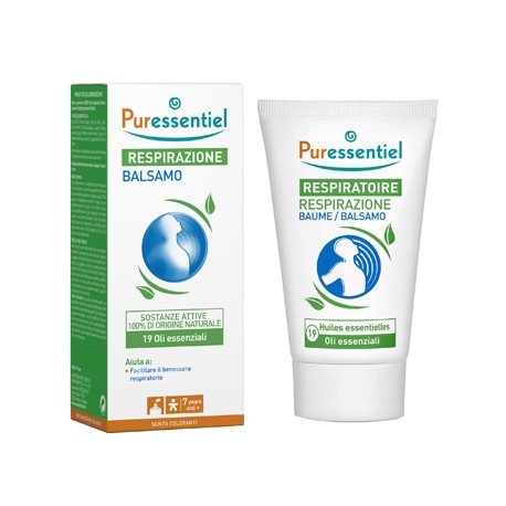 Puressentiel Respirazione Balsamo - Unguento agli olii essenziali per le vie respiratorie 50 ml