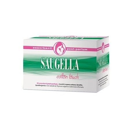 Saugella Cotton Touch 10 Assorbenti Post Partum Saugella Cotton Touch 10 Assorbenti Post Partum