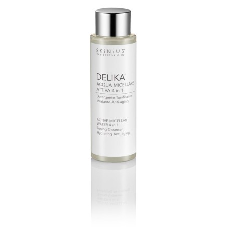 Skinius Delika Acqua micellare attiva deterge tonifica lenisce pelle mista pori dilatati 100 ml Skinius Delika Acqua micellare attiva deterge tonifica lenisce pelle mista pori dilatati 100 ml