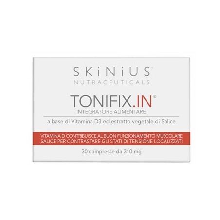 Skinius Tonifix In 30 compresse - Integratore di vitamina D3 ed estratto di salice Skinius Tonifix In 30 compresse - Integratore di vitamina D3 ed estratto di salice