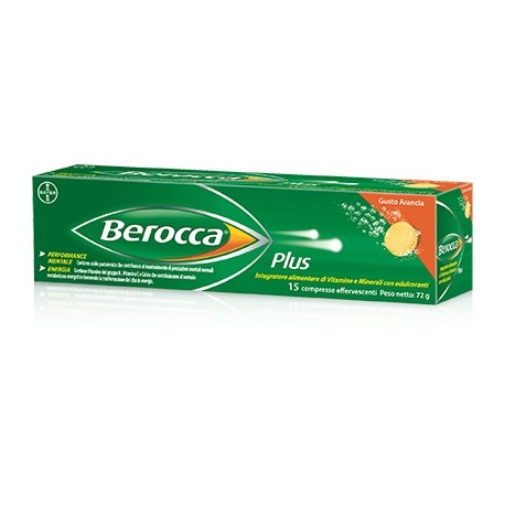 Bayer Berocca Plus integratore per stanchezza fisica e mentale 15 compresse effervescenti