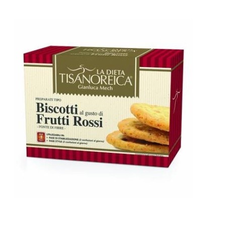 Gianluca Mech Tisanoreica Biscotti ai frutti rossi dietetici 20 biscotti da 7,5 g Gianluca Mech Tisanoreica Biscotti ai frutti rossi dietetici 20 biscotti da 7,5 g