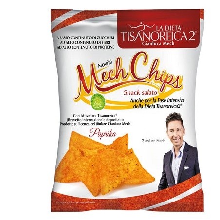 Gianluca Mech Tisanoreica 2 Chips snack salato alla paprika 25 g Gianluca Mech Tisanoreica 2 Chips snack salato alla paprika 25 g