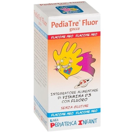 Pediatrica PediaTre Fluor Integratore per ossa e denti bambini 7 ml Pediatrica PediaTre Fluor Integratore per ossa e denti bambini 7 ml