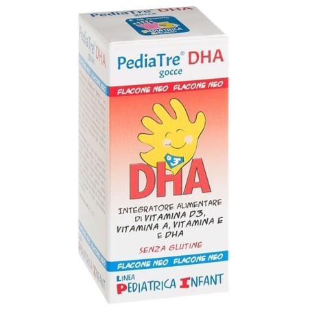 Pediatrica PediaTre DHA Integratore di vitamine e DHA per bambini 5 ml Pediatrica PediaTre DHA Integratore di vitamine e DHA per bambini 5 ml