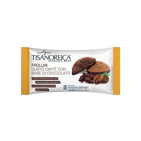 Tisanoreica Frollini caffè e cioccolato - Biscotti dietetici senza glutine 50 g Tisanoreica Frollini caffè e cioccolato - Biscotti dietetici senza glutine 50 g
