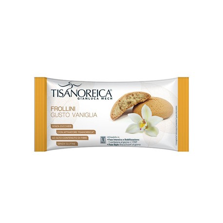 Tisanoreica Frollini Vaniglia - Biscotti dietetici senza glutine e senza zucchero 50 g