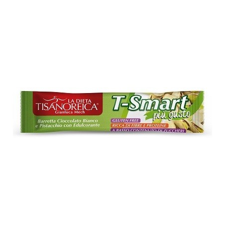 Tisanoreica Barretta dietetica cioccolato bianco e pistacchio 35 g Tisanoreica Barretta dietetica cioccolato bianco e pistacchio 35 g