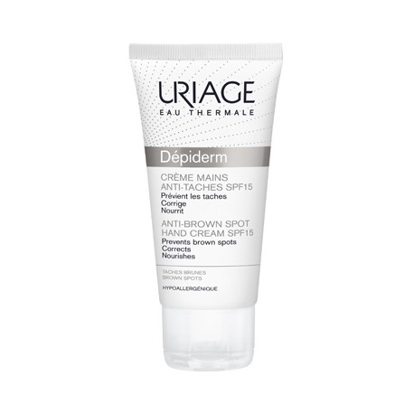 Uriage Dépiderm Crema mani nutriente anti macchie protettiva SPF15 50 ml