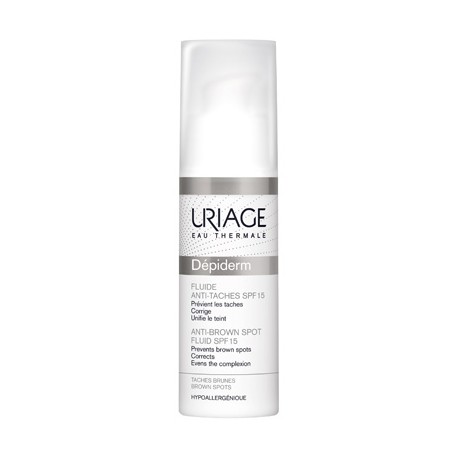 Uriage Dépiderm Fluido giorno protettivo perfezionante antimacchie viso SPF15 30 ml