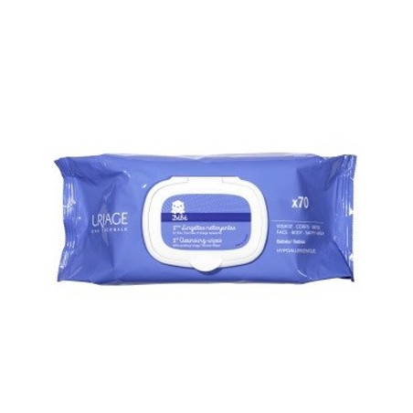 Uriage Bébé 1ères Lingettes Nettoyantes Salviettine detergenti delicate per bambini 70 pezzi Uriage Bébé 1ères Lingettes Nettoyantes Salviettine detergenti delicate per bambini 70 pezzi