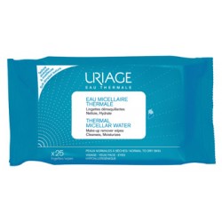 Uriage Acqua termale micellare salviettine struccanti viso e occhi per pelli normali e secche 25 pezzi