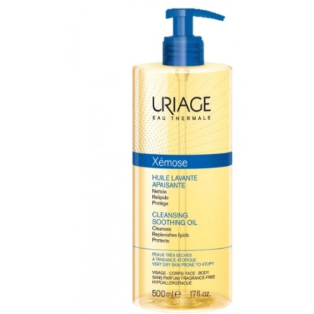 Uriage Xemose Olio detergente corpo idratante e lenitivo per pelle secca e atopica 500 ml