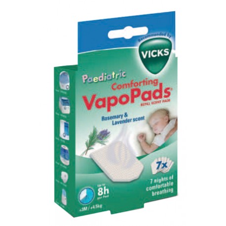 Vicks VapoPad Rosmarino e Lavanda - Tavolette rilassanti per umidificatori a vapore 7 pezzi