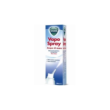 Vicks Vapospray Acqua di Mare - Spray ipertonico per lavaggi nasali 100 ml Vicks Vapospray Acqua di Mare - Spray ipertonico per lavaggi nasali 100 ml