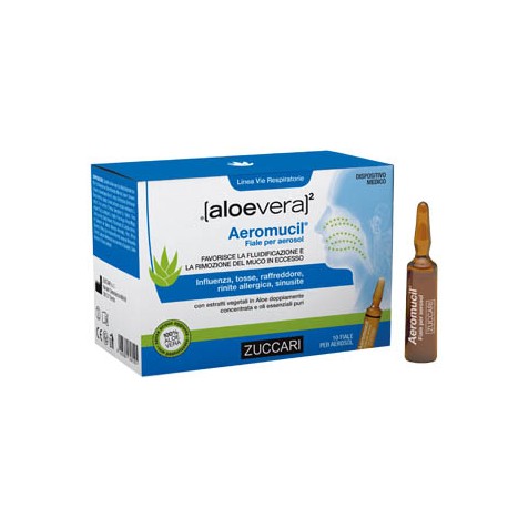 Zuccari Aloevera2 Aeromucil fiale nebulizzanti per aerosol 10 x 5 ml