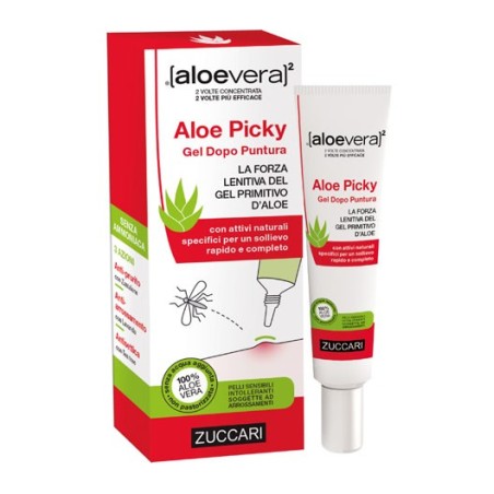 Zuccari Aloevera2 Aloe Picky Gel lenitivo per zanzare meduse piante urticanti 12 ml Zuccari Aloevera2 Aloe Picky Gel lenitivo per zanzare meduse piante urticanti 12 ml