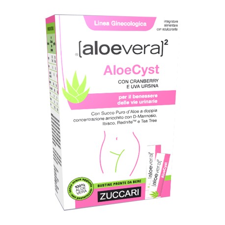 Zuccari Aloevera2 AloeCyst integratore naturale per le vie urinarie 15 stick da 10 ml