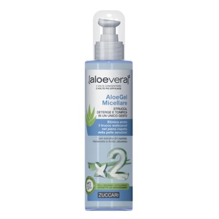Zuccari Aloevera2 AloeGel Micellare struccante detergente tonificante viso 200 ml Zuccari Aloevera2 AloeGel Micellare struccante detergente tonificante viso 200 ml