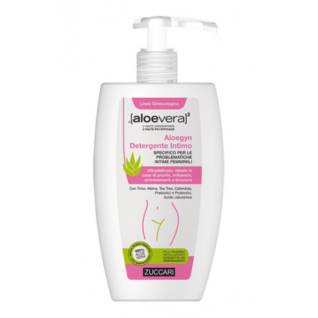 Zuccari AloeVera2 Aloegyn Detergente intimo per irritazioni e bruciore 250 ml