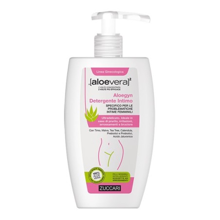 Zuccari AloeVera2 Aloegyn Detergente intimo per irritazioni e bruciore 250 ml Zuccari AloeVera2 Aloegyn Detergente intimo per irritazioni e bruciore 250 ml