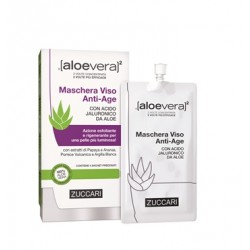 Zuccari Maschera Viso Anti-Age con aloe e acido ialuronico 4 x 20 ml