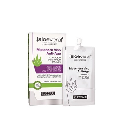 Zuccari Maschera Viso Anti-Age con aloe e acido ialuronico 4 x 20 ml Zuccari Maschera Viso Anti-Age con aloe e acido ialuronico 4 x 20 ml
