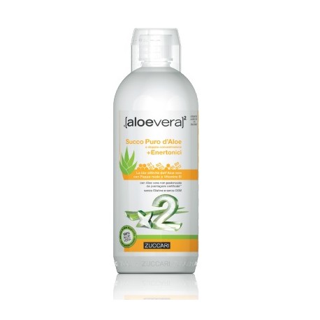 Zuccari Aloevera2 Succo puro d'Aloe a doppia concentrazione + Enertonici 1 litro