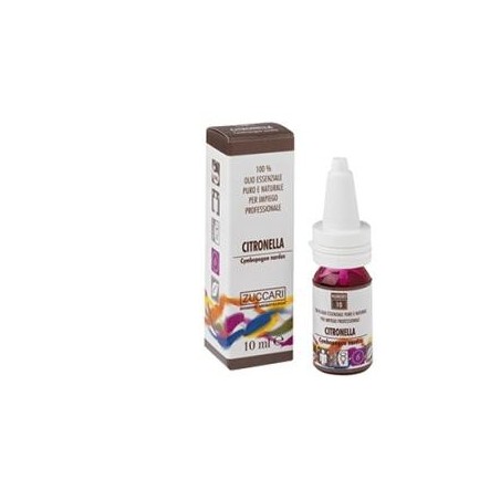 Zuccari Citronella olio essenziale naturale antisettico e insetticida 10 ml Zuccari Citronella olio essenziale naturale antisettico e insetticida 10 ml