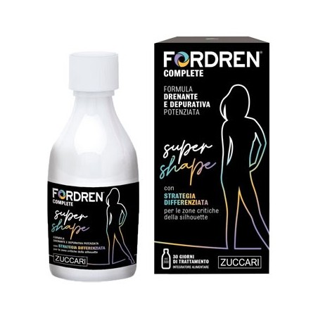 Zuccari Fordren Complete Super Shape integratore drenante depurativo 300 ml Zuccari Fordren Complete Super Shape integratore drenante depurativo 300 ml