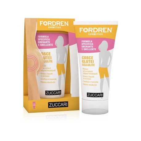 Zuccari Fordren Cosmetics Cosce, Glutei e Cellulite - Crema drenante e rimodellante 200 ml