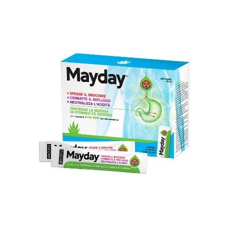 Zuccari Mayday integratore contro acidi e reflusso alla menta 18 stick da 10 ml Zuccari Mayday integratore contro acidi e reflusso alla menta 18 stick da 10 ml