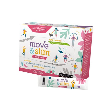 Zuccari Move&Slim Iodio Free integratore per la perdita di peso 25 stickpack da 10 ml