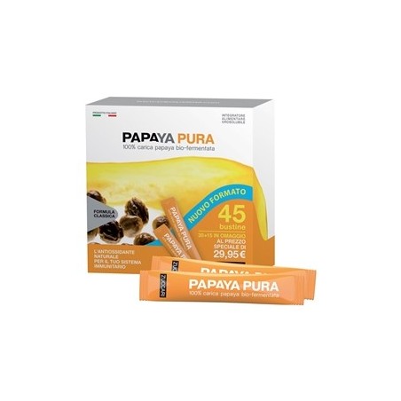 Zuccari Papaya Pura integratore per difese immunitarie orosolubile 45 bustine Zuccari Papaya Pura integratore per difese immunitarie orosolubile 45 bustine