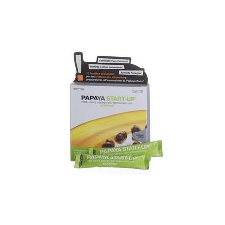 Zuccari Papaya Start Up integratore immunostimolante energizzante 10 bustine Zuccari Papaya Start Up integratore immunostimolante energizzante 10 bustine