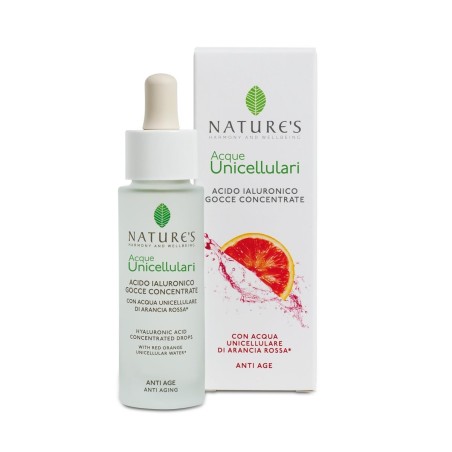 Nature's Acque Unicellulari Acido ialuronico siero viso anti età 30 ml Nature's Acque Unicellulari Acido ialuronico siero viso anti età 30 ml