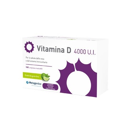 Metagenics Vitamina D 4000UI integratore per ossa e difese immunitarie 168 compresse masticabili