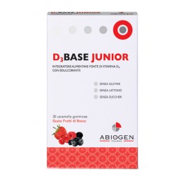 D3 Base Junior Integratore di vitamina D3 per bambini 30 caramelle gommose gusto frutti di bosco