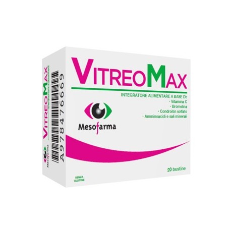 Vitreomax integratore per il benessere della vista 20 bustine Vitreomax integratore per il benessere della vista 20 bustine