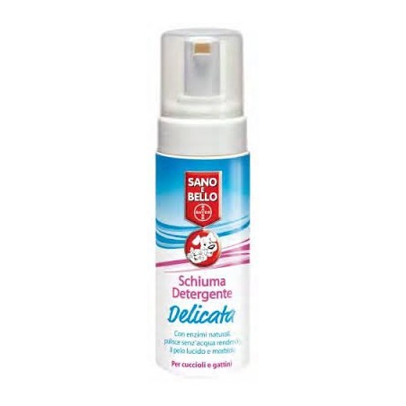 Sano e Bello Schiuma detergente delicata per cuccioli animali 150 ml Sano e Bello Schiuma detergente delicata per cuccioli animali 150 ml