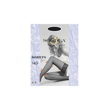 Solidea Marilyn 140 Sheer Calza autoreggente compressione graduata nero taglia 3