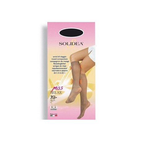 Solidea Miss Relax Gambaletto 70 denari sheer nero taglia 3-L 1 paio