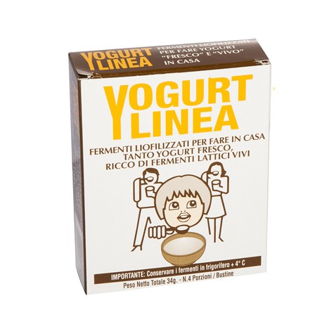 Yogurt Linea Fermenti liofilizzati per fare lo yogurt in casa 4 bustine