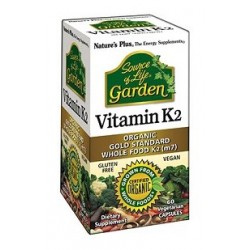Nature's Plus Source of Life Garden Vitamin K2 integratore per la salute delle ossa 60 capsule