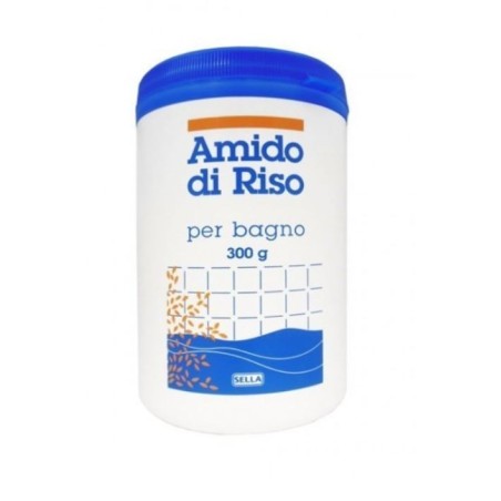 Sella Amido di riso per bagno emolliente lenitivo per la pelle sensibile 300 g Sella Amido di riso per bagno emolliente lenitivo per la pelle sensibile 300 g