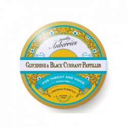 Anberries Classiche senza zucchero caramelle per la gola al ribes nero 55 g