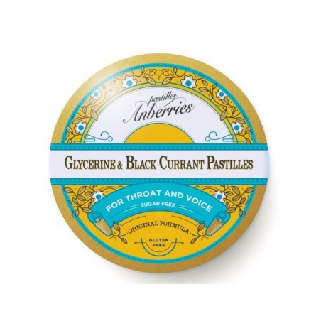 Anberries Classiche senza zucchero caramelle per la gola al ribes nero 55 g Anberries Classiche senza zucchero caramelle per la gola al ribes nero 55 g