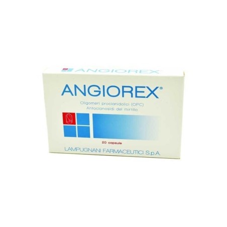Angiorex integratore antiossidante per funzionalità del microcircolo 20 capsule Angiorex integratore antiossidante per funzionalità del microcircolo 20 capsule