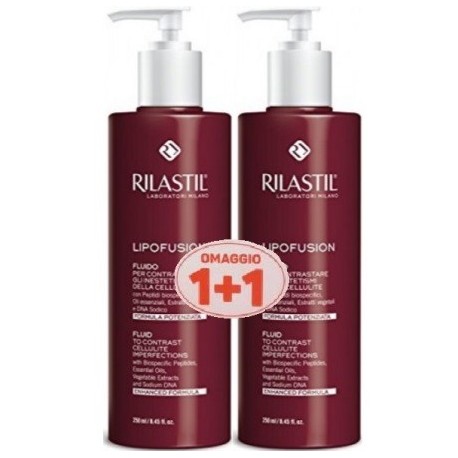 Rilastil Lipofusion Fluido Corpo Anticellulite BIPACCO 1+1 250 ml + 250 ml omaggio Rilastil Lipofusion Fluido Corpo Anticellulite BIPACCO 1+1 250 ml + 250 ml omaggio